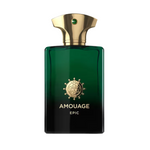 Amouage Epic Man Eau de Parfum – luxury men’s fragrance in emerald green glass bottle with gold cap and golden emblem