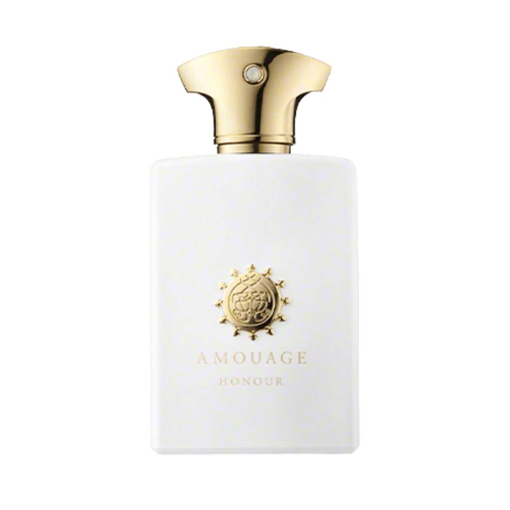 Amouage Honour Man Eau de Parfum – discontinued luxury men’s fragrance in white bottle with gold cap and emblem