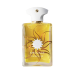 Amouage Sunshine Man Eau de Parfum – luxury men’s fragrance in golden yellow glass bottle with white cap and radiant sun design