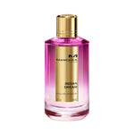 Mancera Indian Dream Eau de Parfum – enchanting floral oriental fragrance for women featuring notes of rose, heliotrope, and vanilla, presented in a luxurious 120ml pink and gold glass bottle.