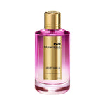 Mancera Velvet Vanilla Eau de Parfum – elegant floral gourmand fragrance with tuberose, jasmine, and creamy vanilla notes, presented in a luxurious pink 120ml bottle with a golden cap.