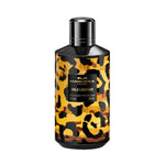 Mancera Wild Leather Eau de Parfum – bold, luxurious fragrance blending leather, floral, and woody notes, presented in a striking 120ml leopard-print glass bottle with a sleek black cap.