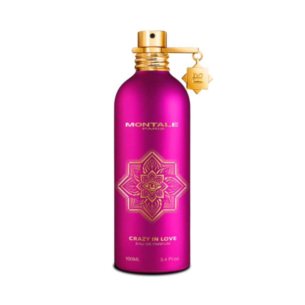Montale Crazy In Love Eau de Parfum – floral oriental unisex fragrance in pink metallic bottle with golden mandala design, 100ml