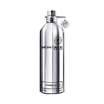 Montale Ginger Musk Eau de Parfum – refreshing spicy musk fragrance blending zesty ginger, fruity blackcurrant, and soft white musk notes in a sleek 100ml metallic silver bottle with refined silver detailing.