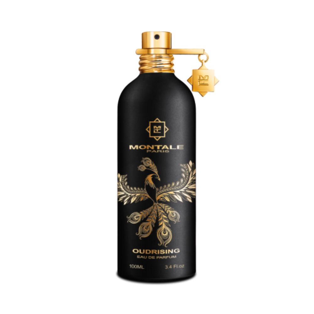 Montale Oudrising Eau de Parfum – rich smoky oud fragrance in black gold phoenix bottle