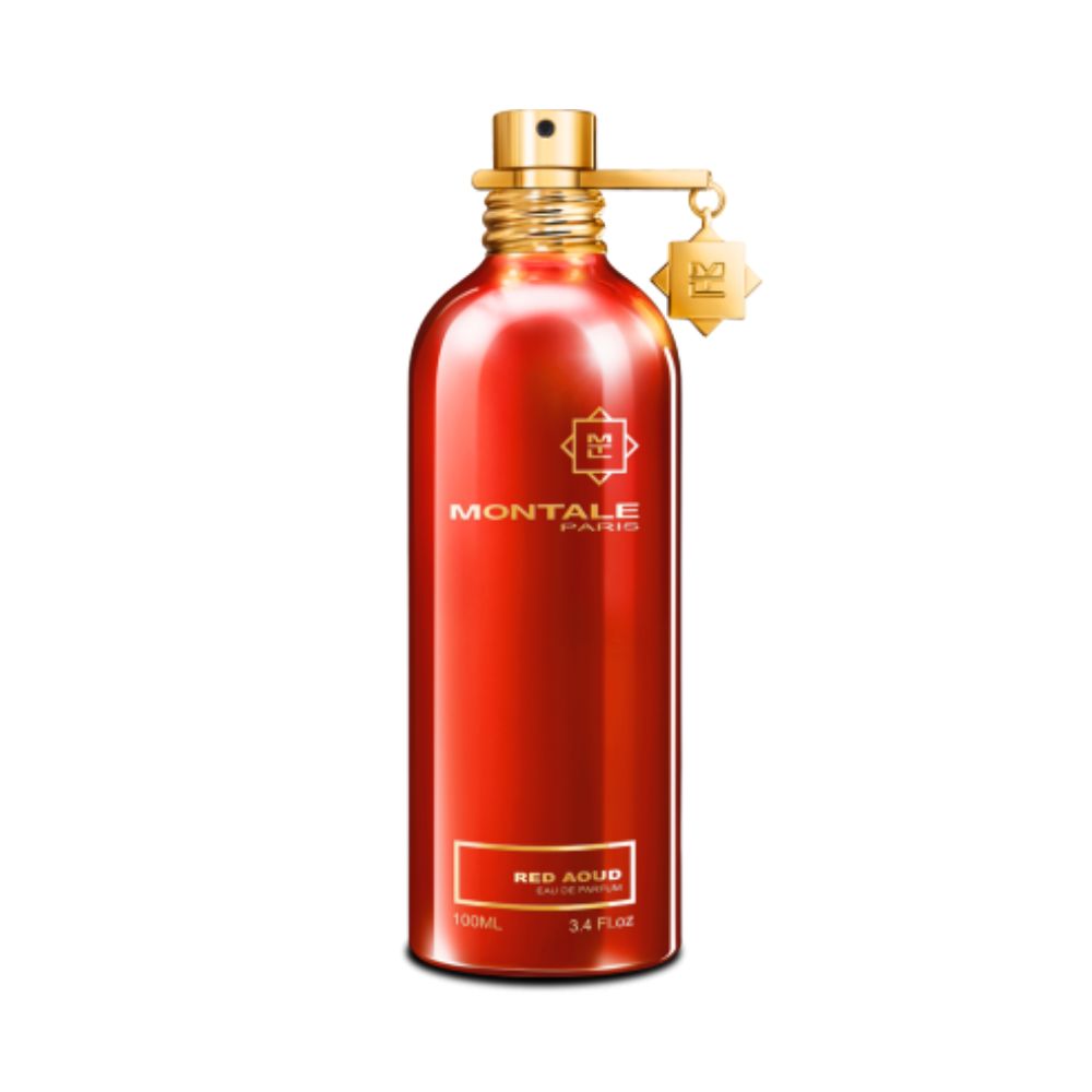Montale Red Aoud Eau de Parfum – oriental spicy fragrance with oud and rose in metallic red bottle, 100ml