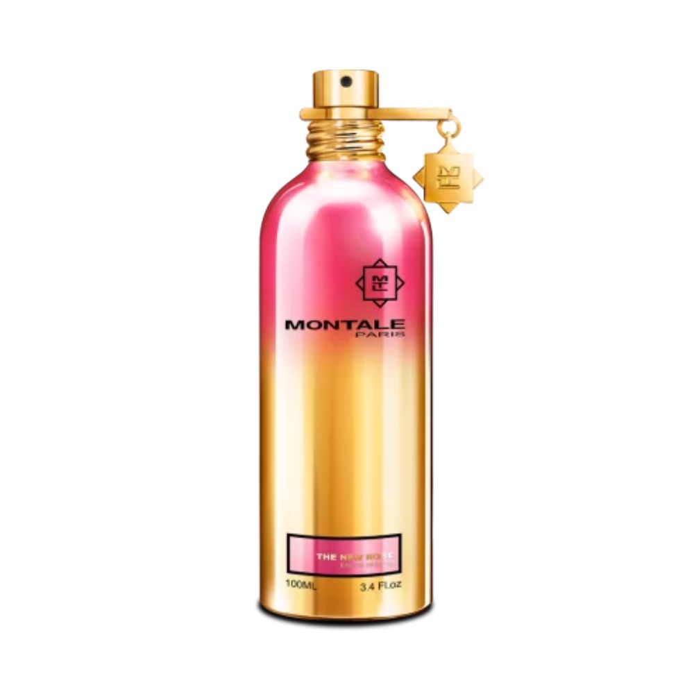 Montale The New Rose Eau de Parfum – luxurious floral perfume with rose, citrus, and fruity notes in pink gold bottle, 100ml