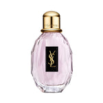 Yves Saint Laurent Parisienne Eau de Parfum in a faceted clear bottle with light pink liquid and a gold cap, featuring the black label with the gold YSL logo on the front.